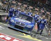 The Miller Lite team participates in the NASCAR Pit Crew Challenge